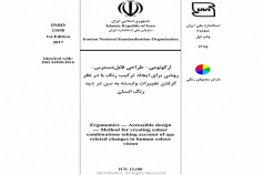 استاندارد ارگونومی - طراحی قابل دسترس- روشی برای ایجاد ترکیب رنگ با در نظر گرفتن تغییرات وابسته به سن در دید رنگ انسان INSO 21858