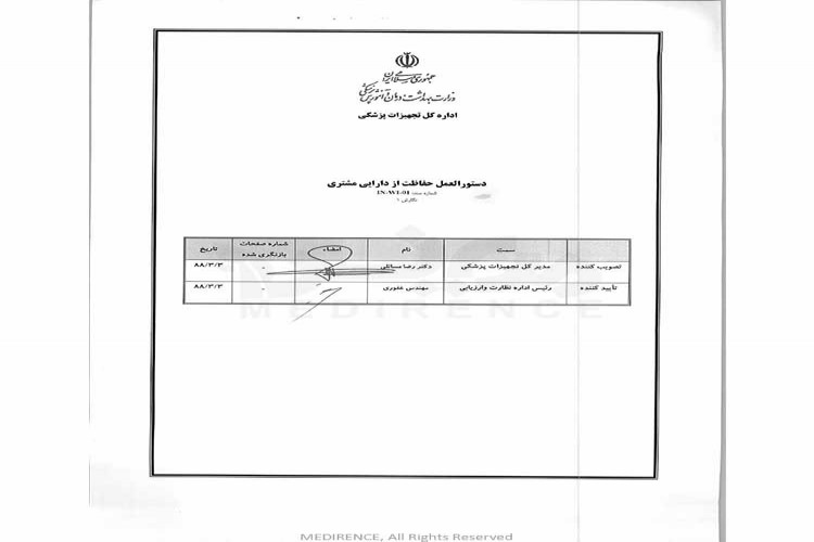 دستور العمل حفاظت از دارایی مشتری