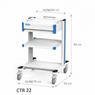 ترالی حمل تجهیزات پزشکی مدل CTR 22 شرکت مهندسی پزشکی کارپذیر