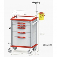 ترالی اورژانس مدل EMA 102 شرکت مهندسی پزشکی کارپذیر