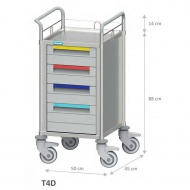 ترالی پانسمان مدل T4D شرکت مهندسی پزشکی کارپذیر