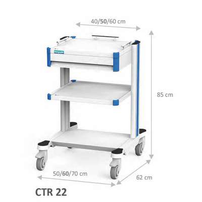 ترالی حمل تجهیزات پزشکی مدل CTR 22 شرکت مهندسی پزشکی کارپذیر